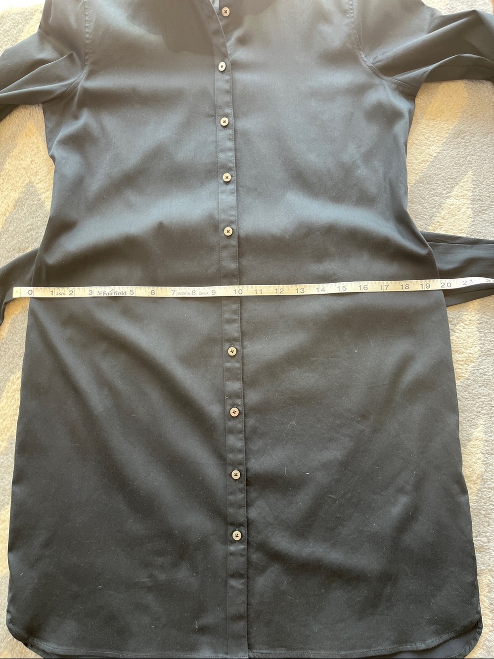 UNTUCKit Angelina Black Cotton Shirtdress with stretch - like new - Picture 12 of 15
